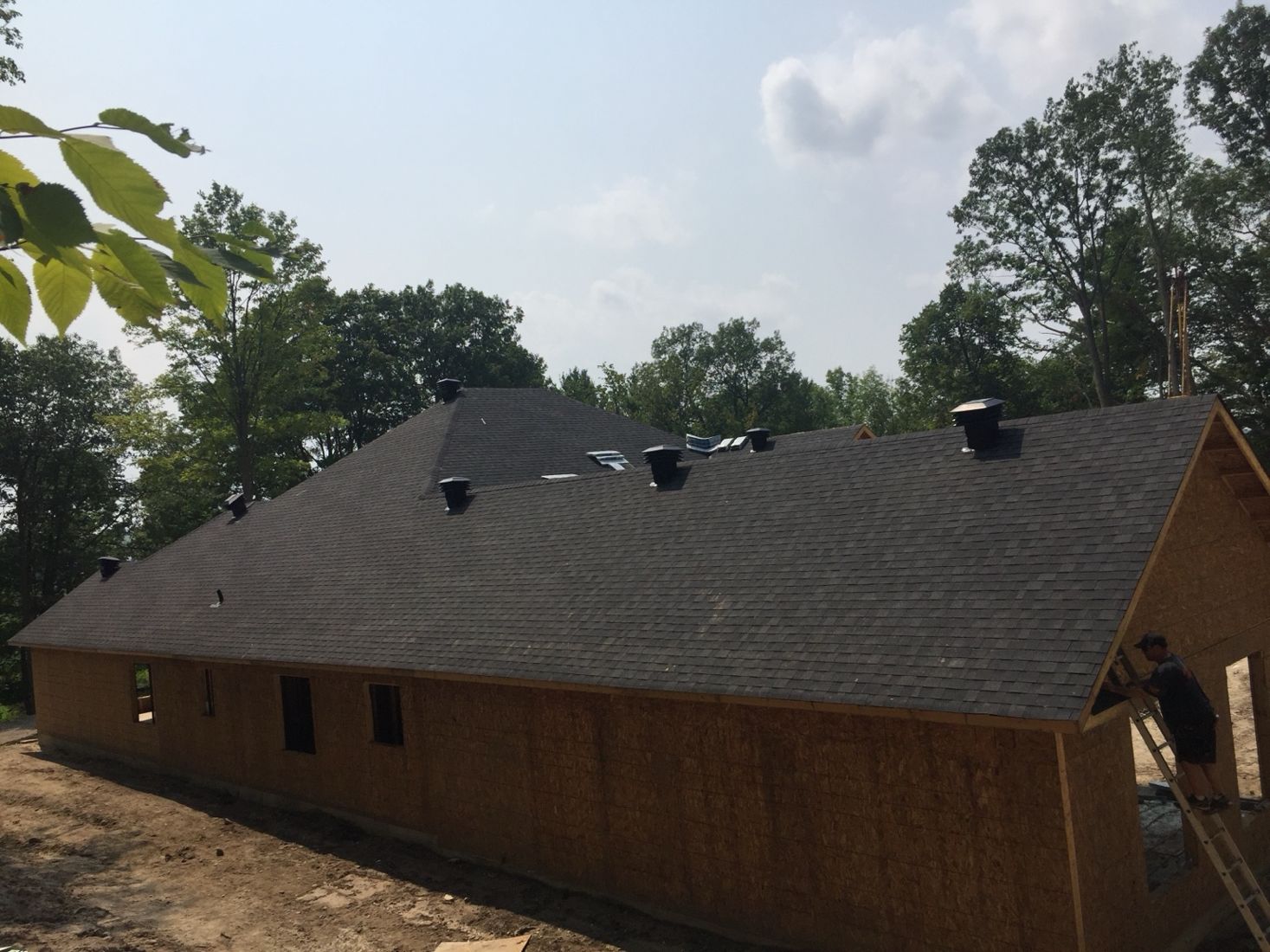 Completed new-build roof side view